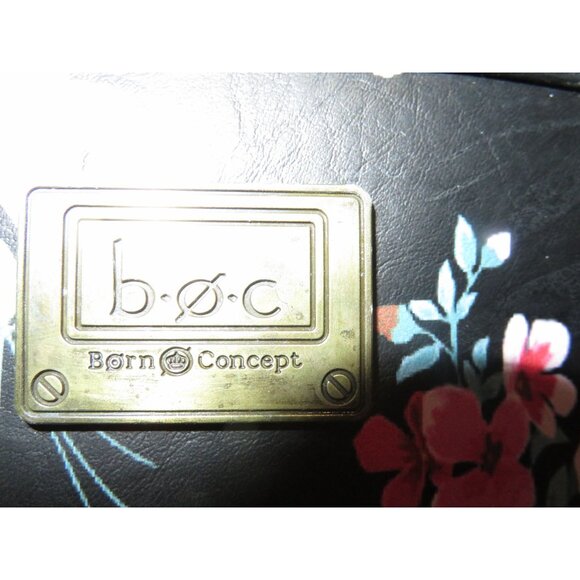 b.o.c Born Brierly Black Floral Vegan Leather Crossbody Gorgeous bag! - Picture 8 of 11